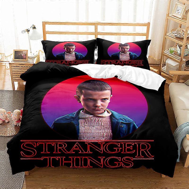 c902 Stranger Things frosted bedding 3-piece sheet and duvet set uu902