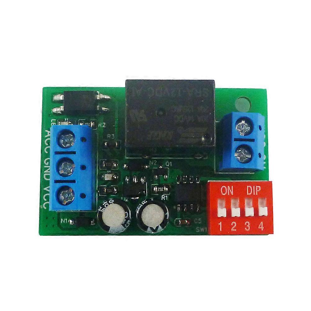 20A ACC Trigger Power-off Delay Switch Turn off After Power-off Delay DC 12V ACC Trigger Relay Board for Car Door Sensor Driving