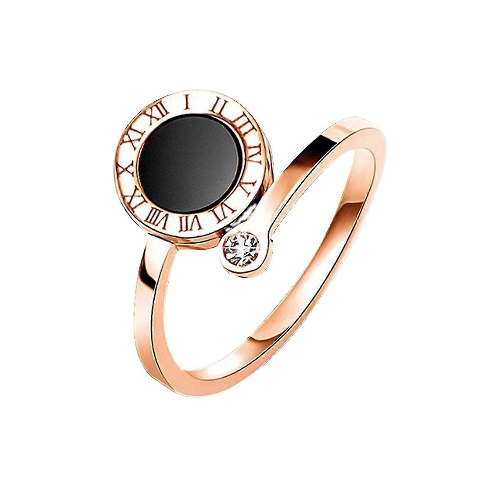 Digital Titanium Steel Ring Open Band Diamond Tail Ring Finger Ring 245195