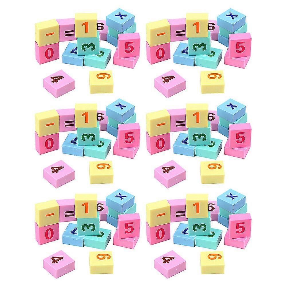 6 Boxes Of Math Erasers Number Erasers Kids Erasers Adorable Erasers Small Erasers For Pupil