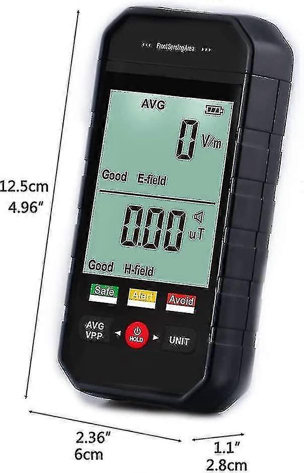 Nuclear Radiation Detector Lcd Digital Display Geiger Counter Radiation Detector Portable Electromagnetic Radiation Tester With 3 Color Lamp For Emf I