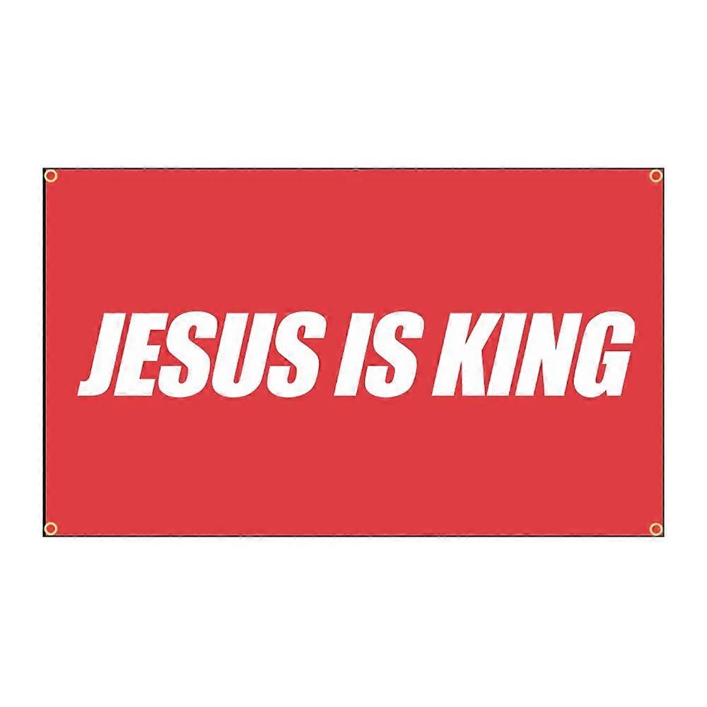 90X150cm 3x5ft Jésus Est Roi Drapeau Bannière Décoration FLAGCORE