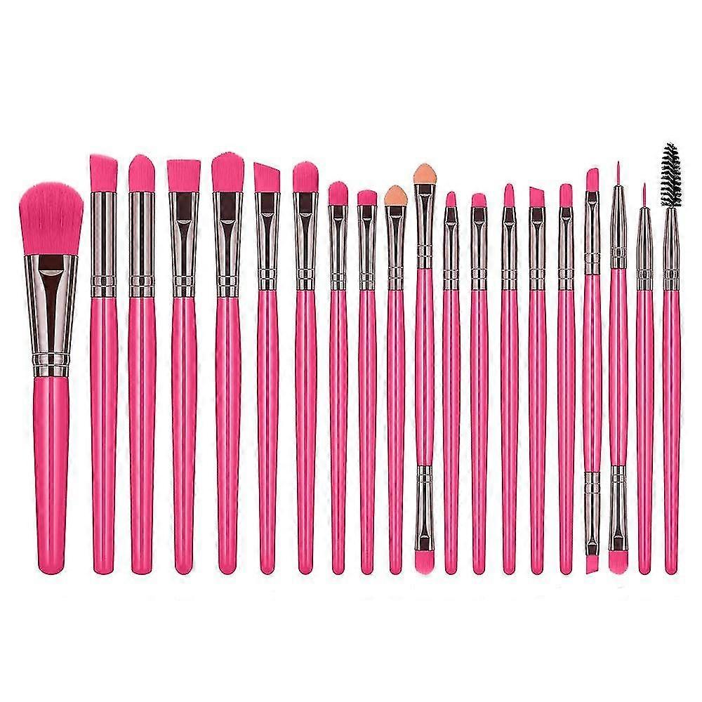 20pcs Diamond Shape Handle Makeup Brushes Sets(pink)