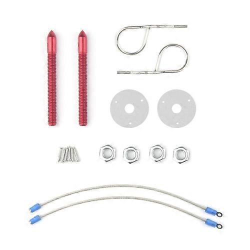 Car Universal Pull Wire Hood Lock (roșu)