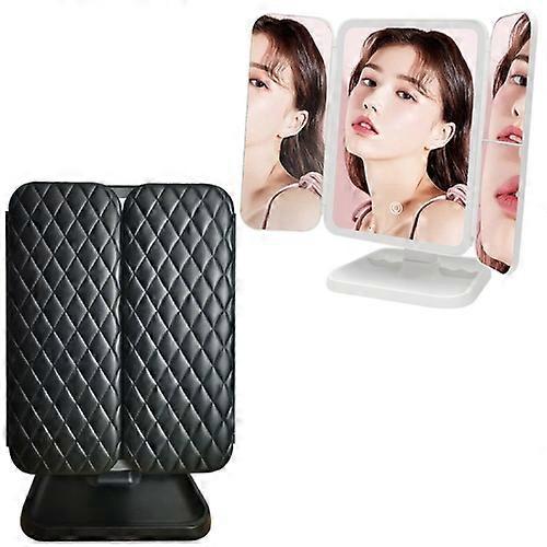 Simple & Stylish LED Three-Fold Square Makeup Mirror
