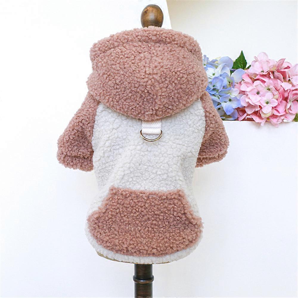 Small Dog Winter Soft Coat Jacket Puppy Cat Teddy Bear Hoodies Clothes for Pet Cold Weather Warm Hooded Daily Costume Outerwear