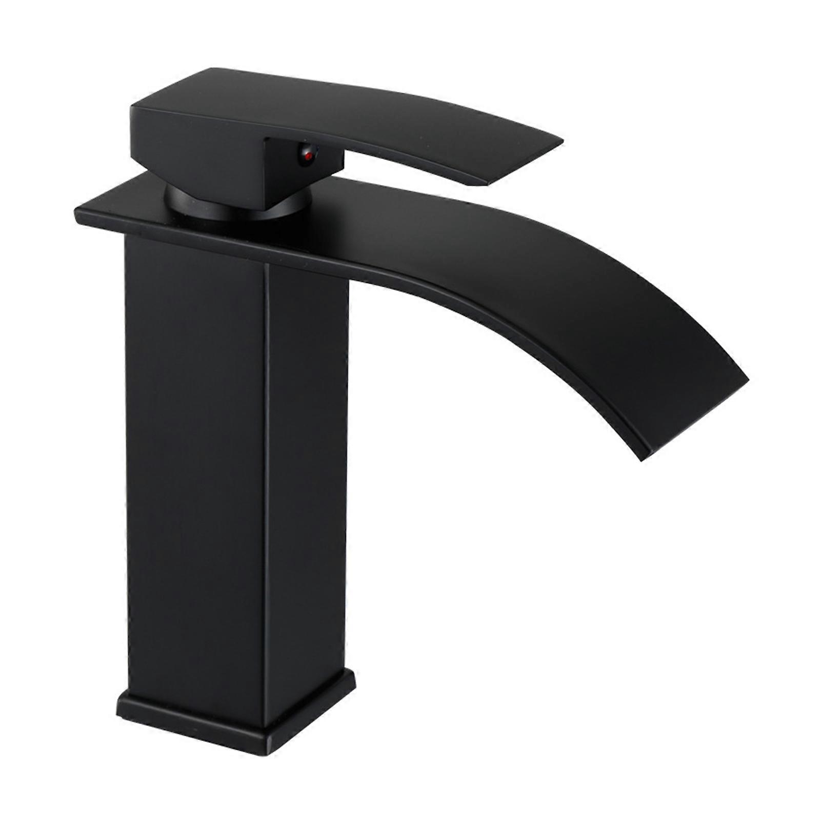 Waterfall Bathroom Faucet Single Handle Control Modern Design Faucet Easy Installation Washbasin Faucet with Waterfall Spout