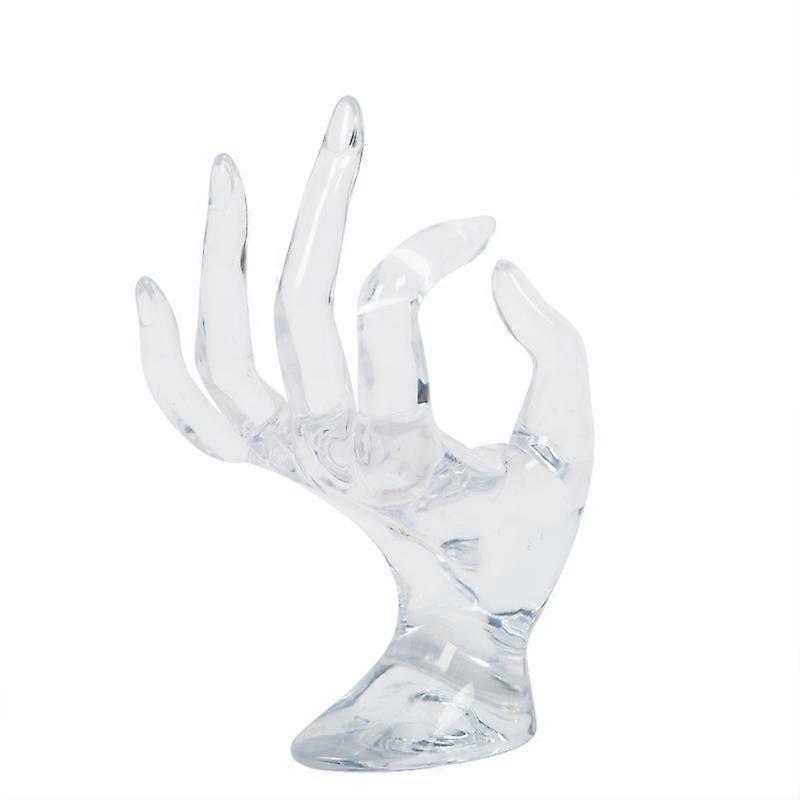 Hand Form Jewelry Display Holder (Transparent)