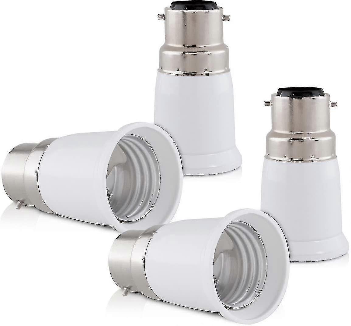 Fgao 4x Socket Adapter - B22 To E27 Socket Converter - Bayonet Base Lamp