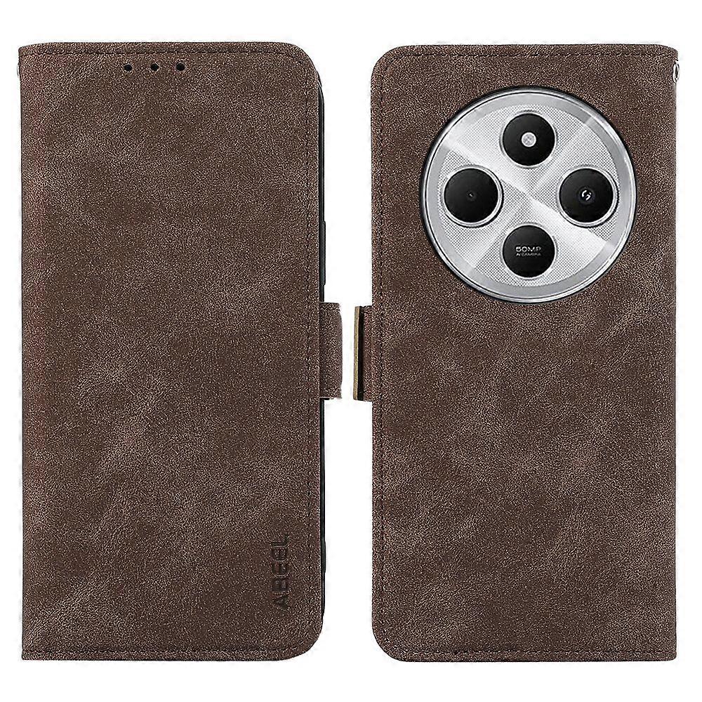 ABEEL Frosted RFID PU Phone Case For Redmi 14C 4G