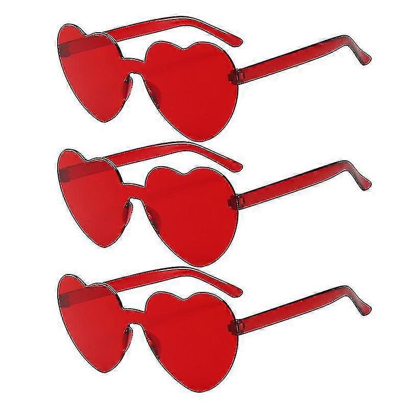 3pcs Heart Glasses