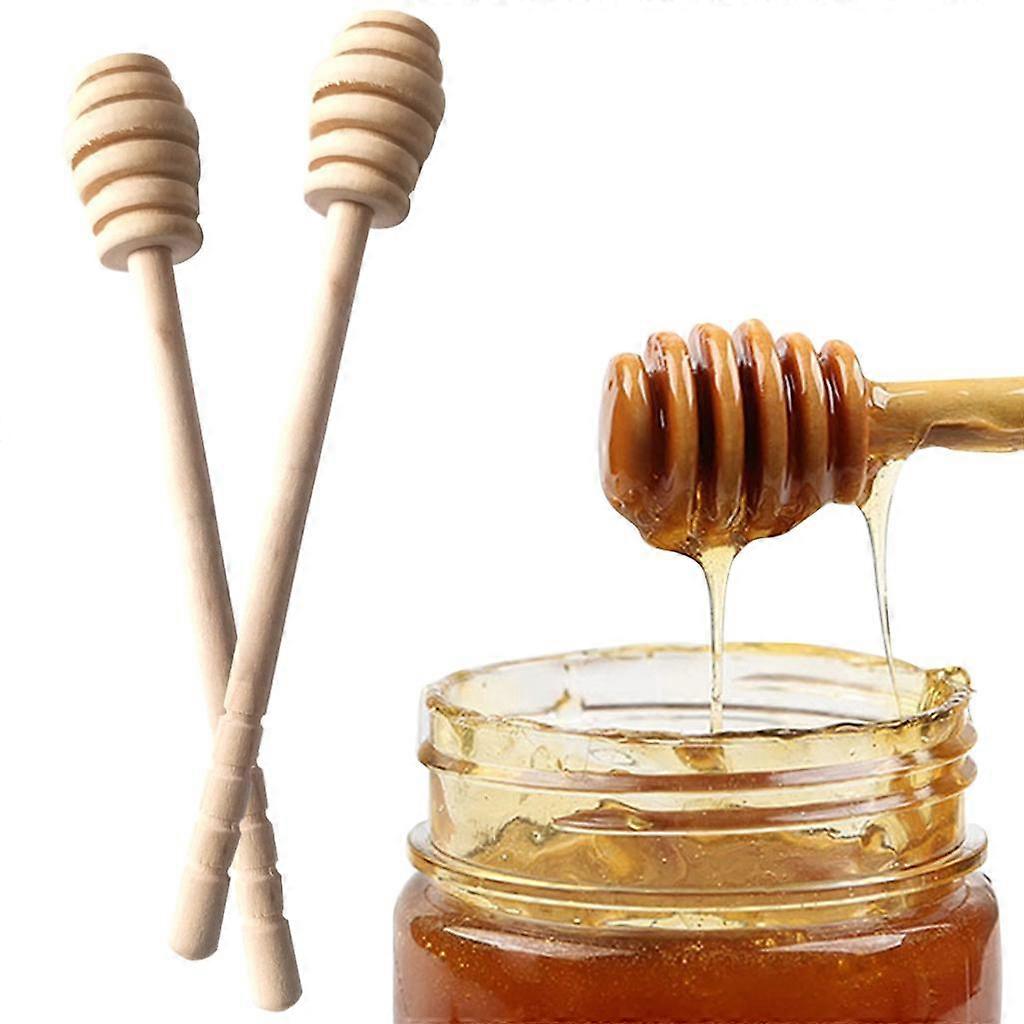 2x Wooden Spoon For Honey, To Remove Honey, Long Handle For Stirring Honey, 16cm