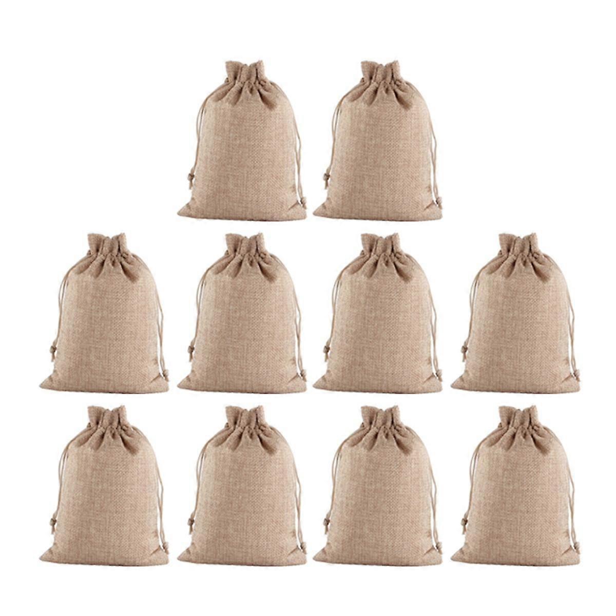 Burlap Drawstring Bag Drawstring Linen Drawstring Pocket Packaging Gift Storage Bag