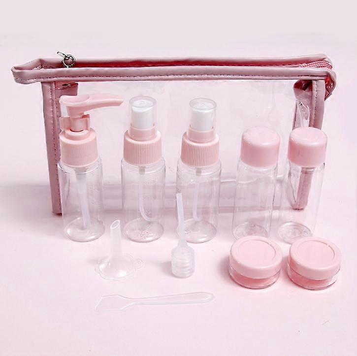 Travel Empty Bottle Packing Set - Pinktravel Bottles Kit,Leak Proof Portable Toiletry Containers Set, Clear Pet Flight Size