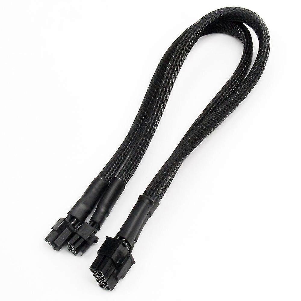 Dual Mini 6 Pin To 8 Pin Pci Express Video Card Power Adapter Sleeved Cable For Pro Tower/power G5
