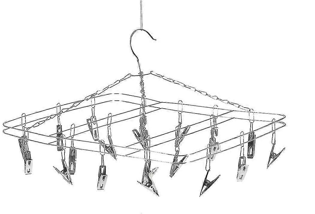 Kleshenger 20 Klips Rustfritt Stål Klesklyp