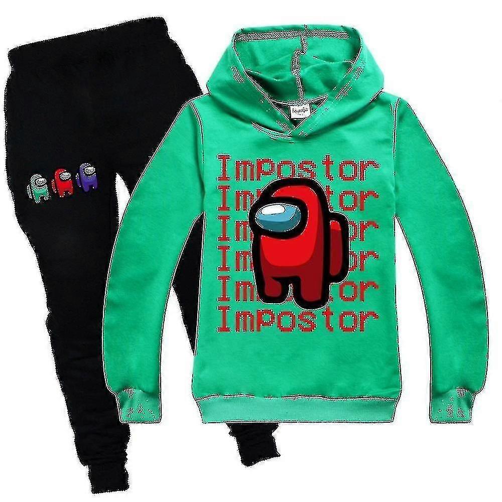Kids Among Us Impostor Chándal Conjunto Sudadera con capucha Sudadera con capucha Pantalones con capucha Atuendo K