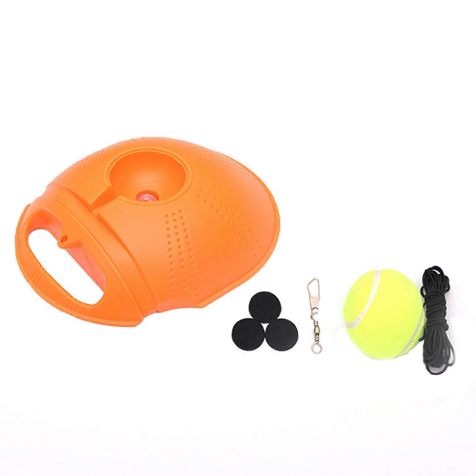 Tennis Training Set with Bouncing Ball Tennis Exercise Training Tool for Beginners Orange