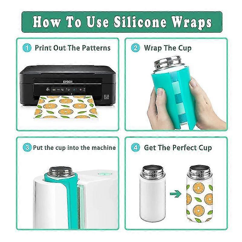 3 Enveloppes Silicone Pour Presse à Mug BNGXR - Kit Sublimation Tasse Avec Gants Et Ruban
