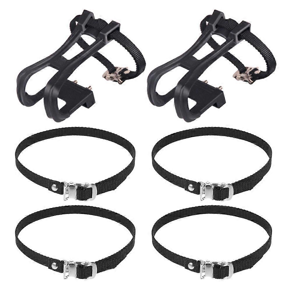 1 Set of Professional Bike Toe Cages Convenient Bike Pedal Straps Wear-resistant Bike Straps