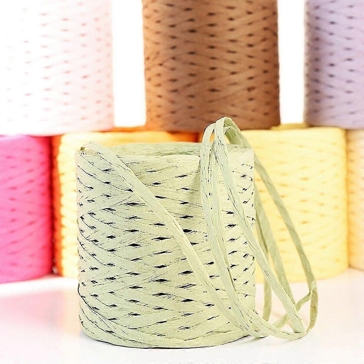 200m נייר ראפיה סרט קישוט פרחים מתנה מלאכת יד אלבום טבעי