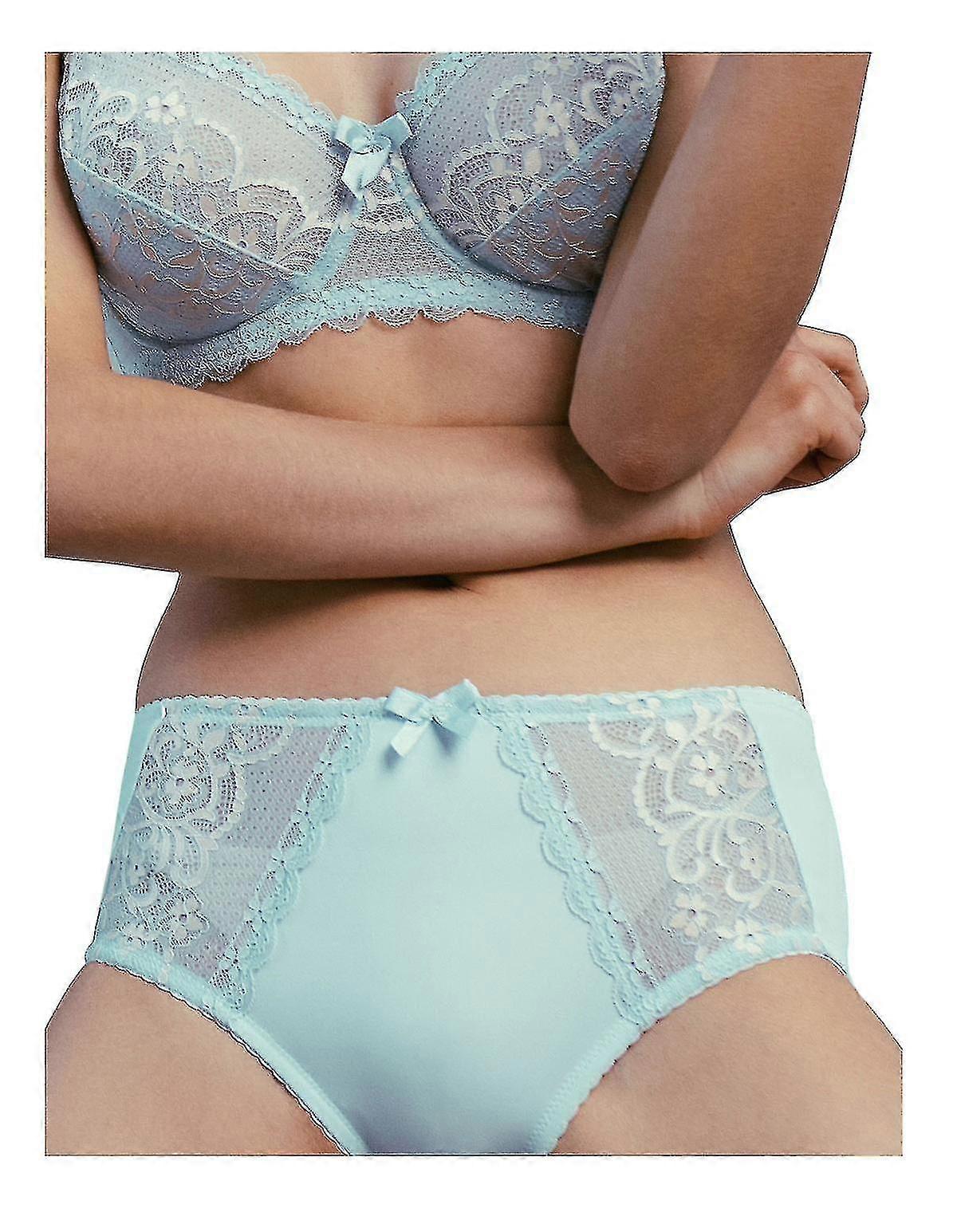 18294-D Dame Lyseblå Blomsterbrodert Gutt