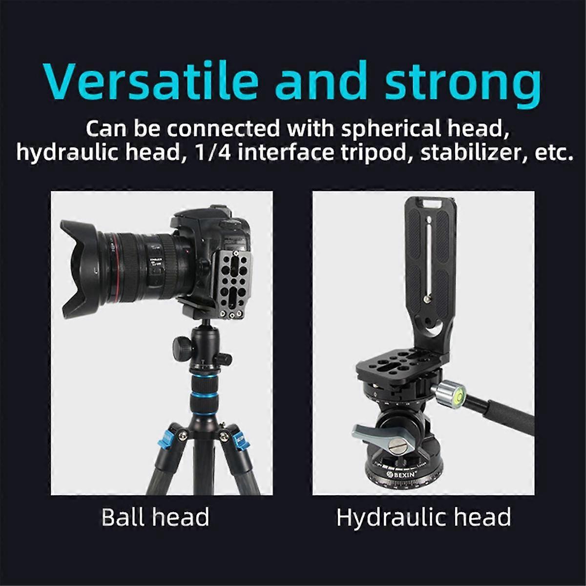 Foldable Universal Camera L Bracket Shot Release L Plate 1/4 in Screw Compatible for