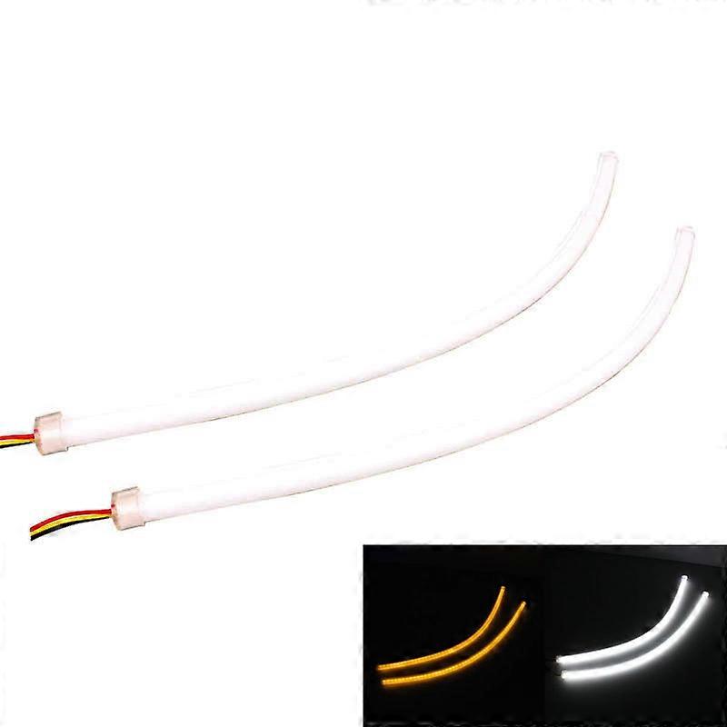 2 PCS LED Tube Daytime Running Light DRL Steering Lamp