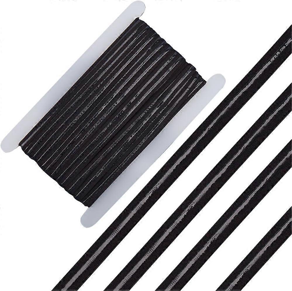 DIY 20 Yards Silicone Gripper Tape 2/5" Wide Non-Slip Flat Elastic Band Ribbon Stretch Webbing Roll Spool with 3.5mm Rubber Sewing Strap Belt DIY