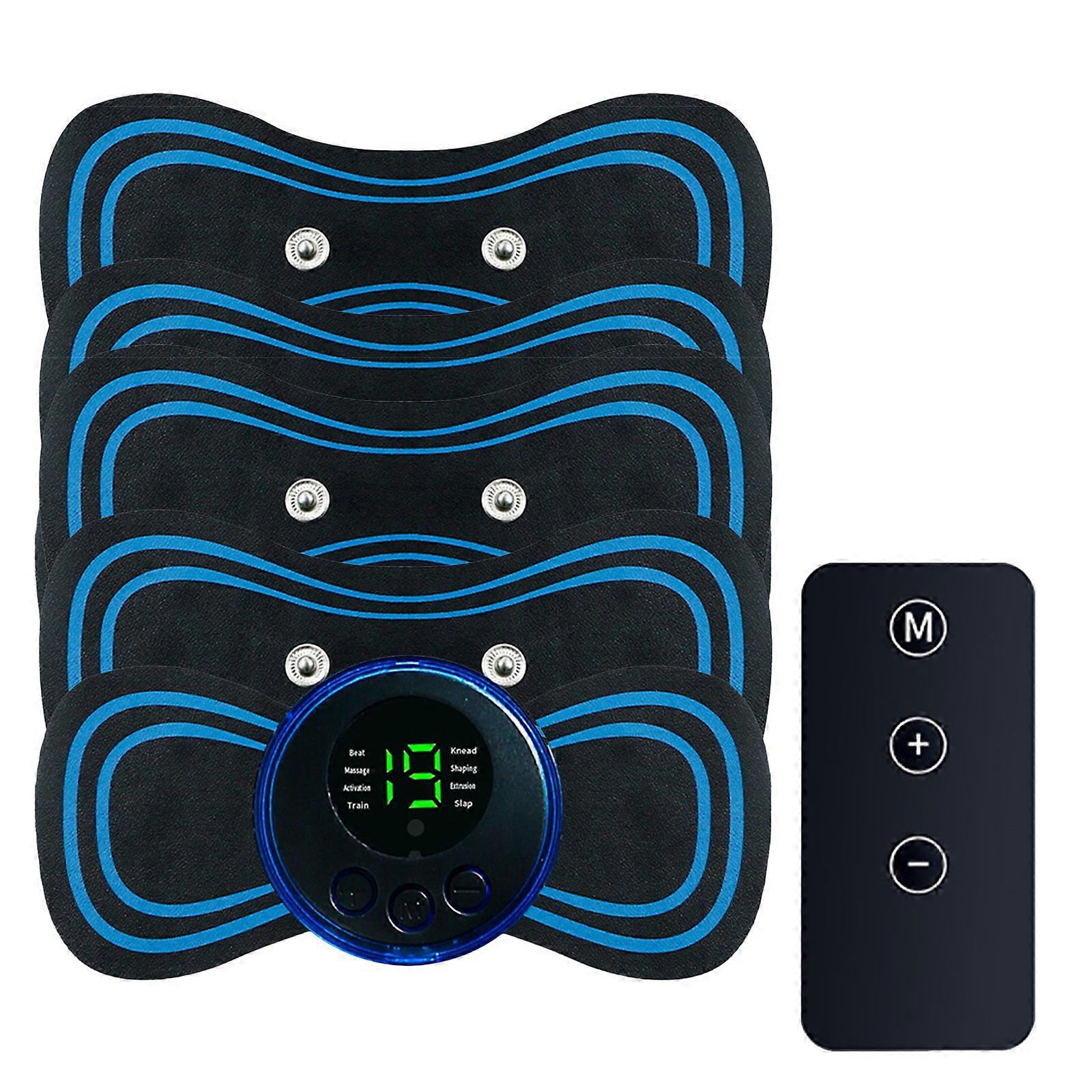 Bärbar Mini Elektrisk Nacke Rygg Massager EMS Cervikal Massage Patch Relief Smärta