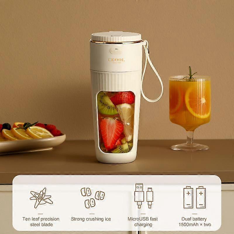 10 Blades Electric Juicer Portable Blender 350ML Fruit Mixers 3000mAh USB Rechargeable Smoothie Juicer Cup Squeezer Juice Maker Ice Crushers & Shaver