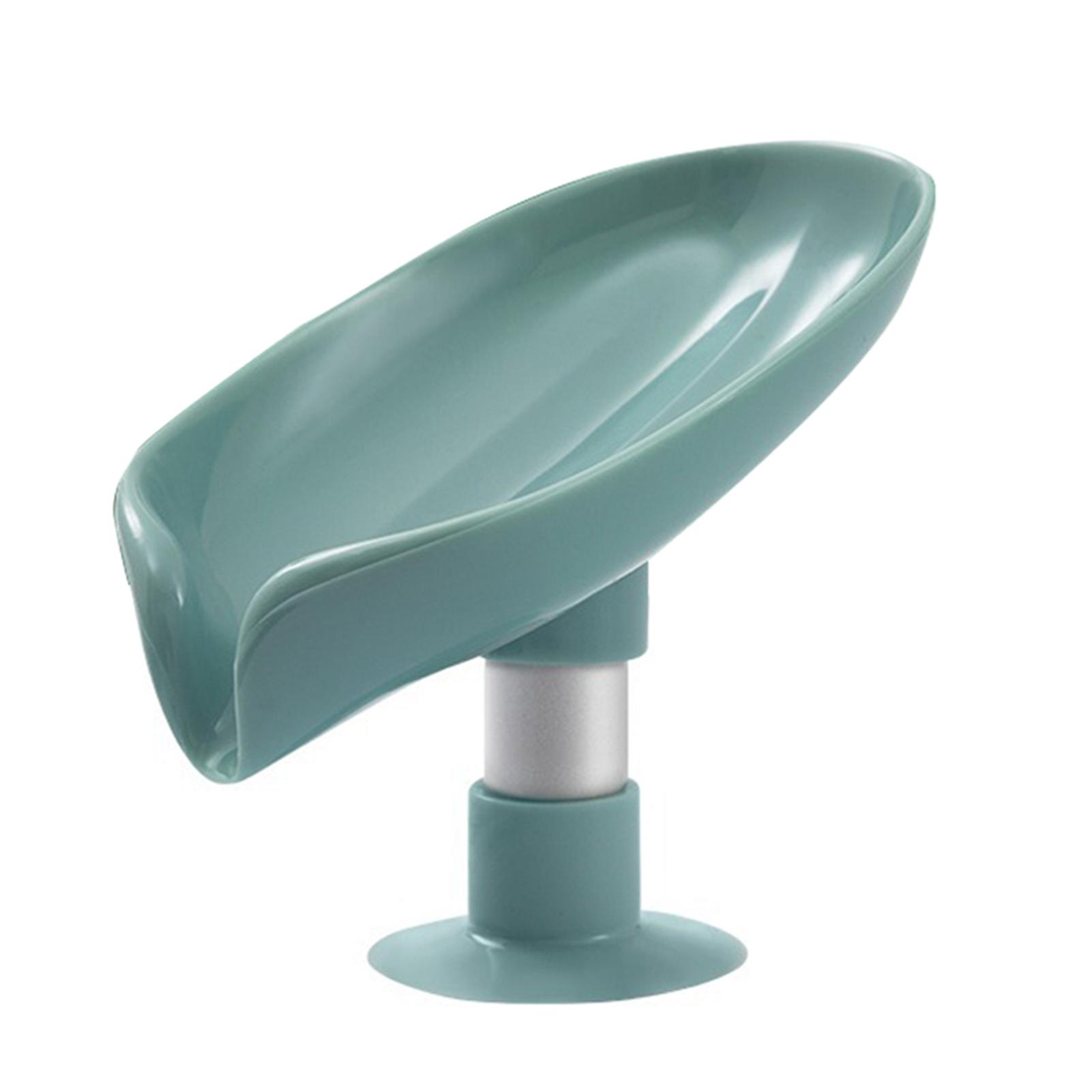 Bars Soap Holder Leaf Shape Self Draining Soap Holder With Suction Cup Creative Soap Box Per