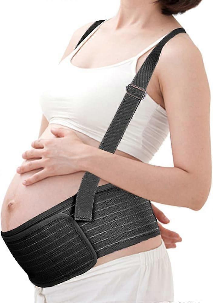 (Black) Maternity Belt, Maternity Belly Belt, Soft Breathable Maternity Belly Support Belt, Maternity Support Belt