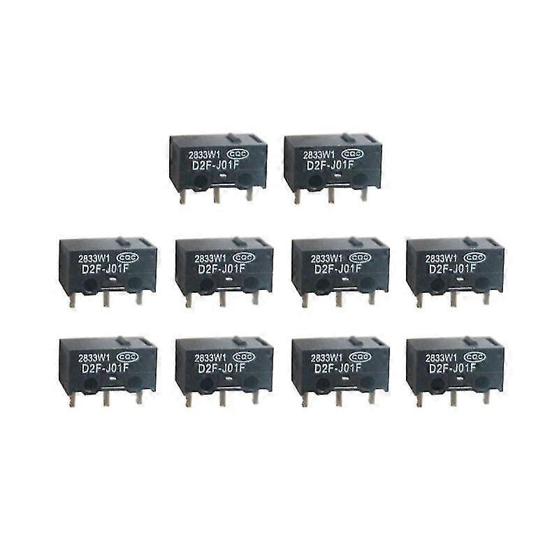 10pcs D2f-j01f Mouse Micro Switch Micro Button Silver Contactor Mouse Button