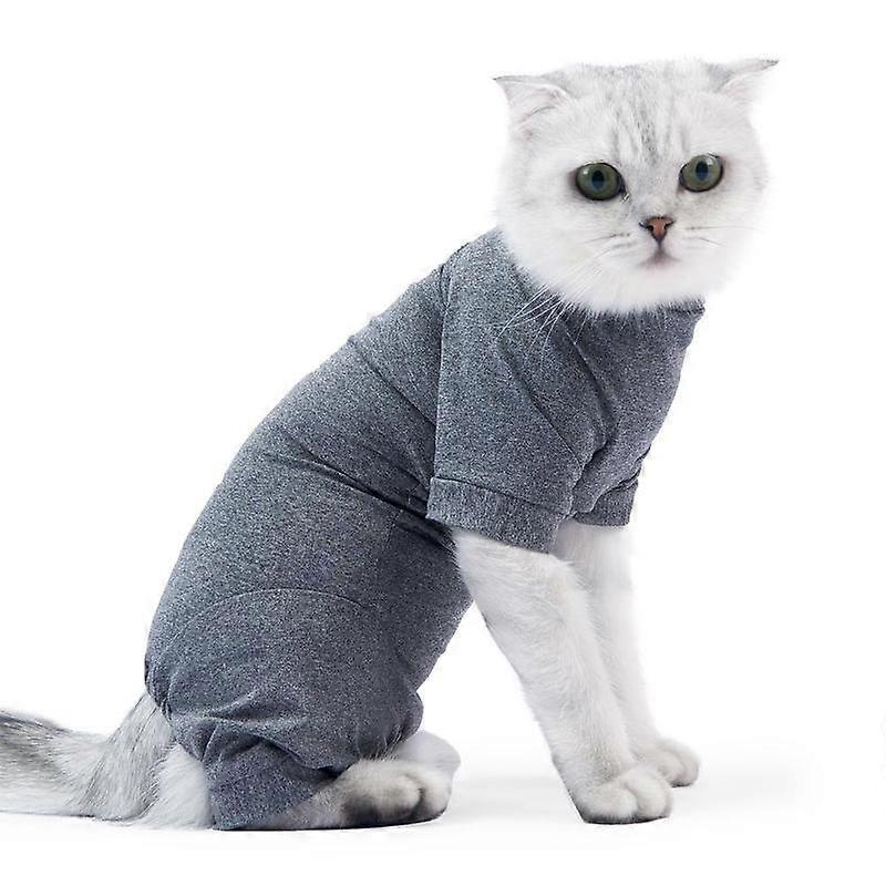 Pet Cat Shedding Suit Full Coverage Pet Recovery Bodysuit After Surgery Alternative Anxiety Calming Pet Physiological Shirt