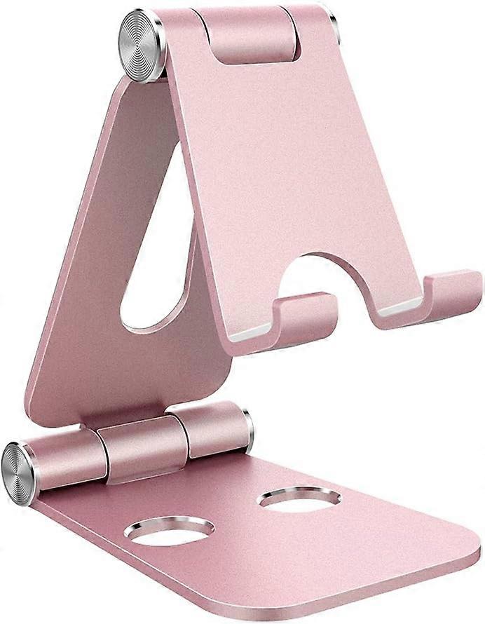 Rose Gold-Phone Stand, Small Dock Stand Only Compatible with Mobile Phone, Desk Phone Stand, Aluminum Smartphone Holder