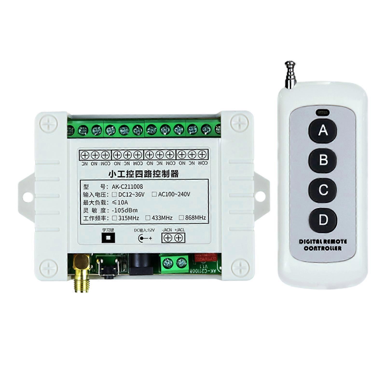 Universal Wireless Remote Control Switch Relay Receiver Module 315/433 Mhz