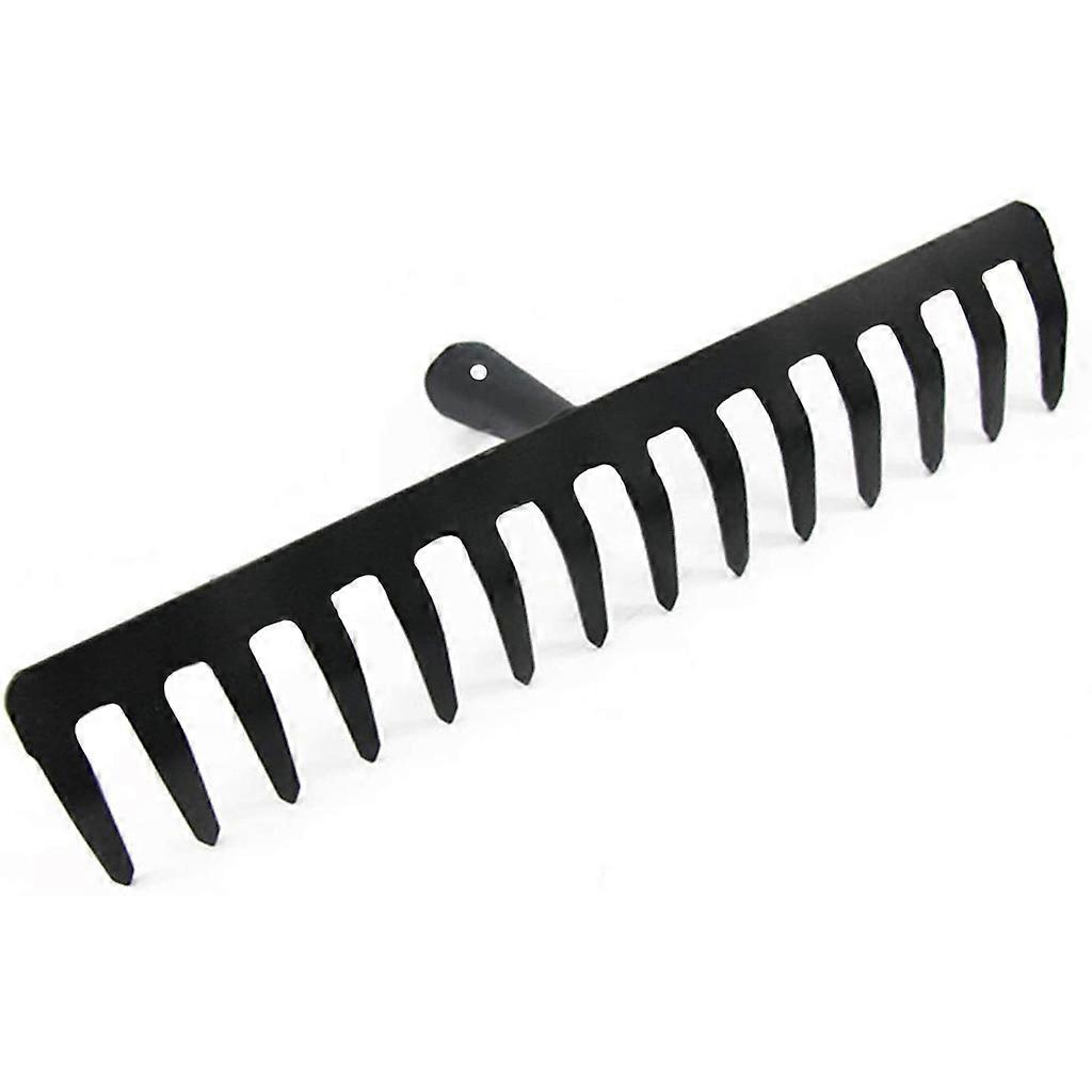 Black Ergonomic Design 14 Teeth Multifunctional High-carbon Steel Hand Rake