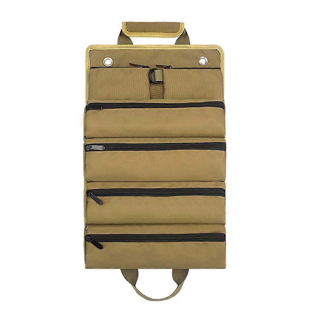 Tool Roll Up Bag Oxford Tool Roll Organizer Zipper Tool Pockets Tool Bag