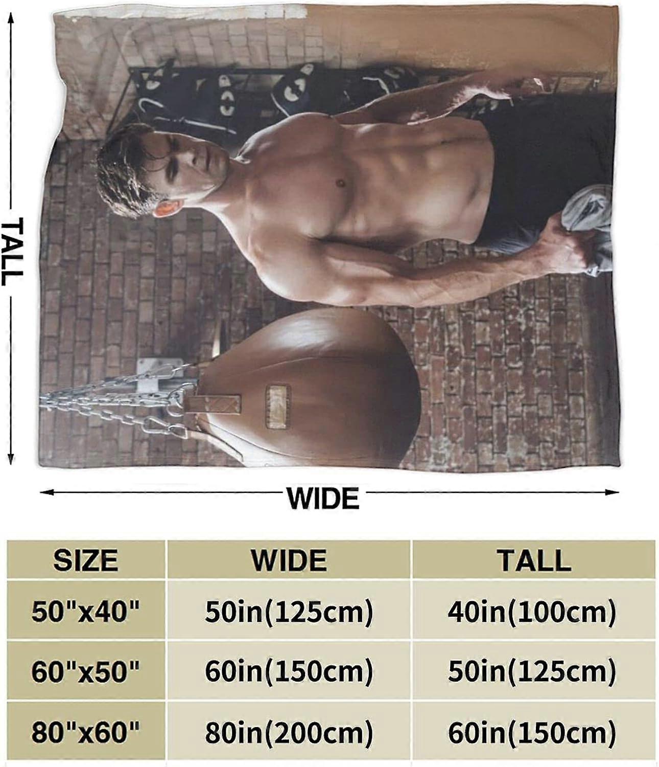 Chris Hemsworth Blanket Thor Odinson Ultra-Soft Flannel Blanket 3D Print Fluffy Plush Blanket Bedding Decor Throw Blanket for Living Room Bedroom Dorm