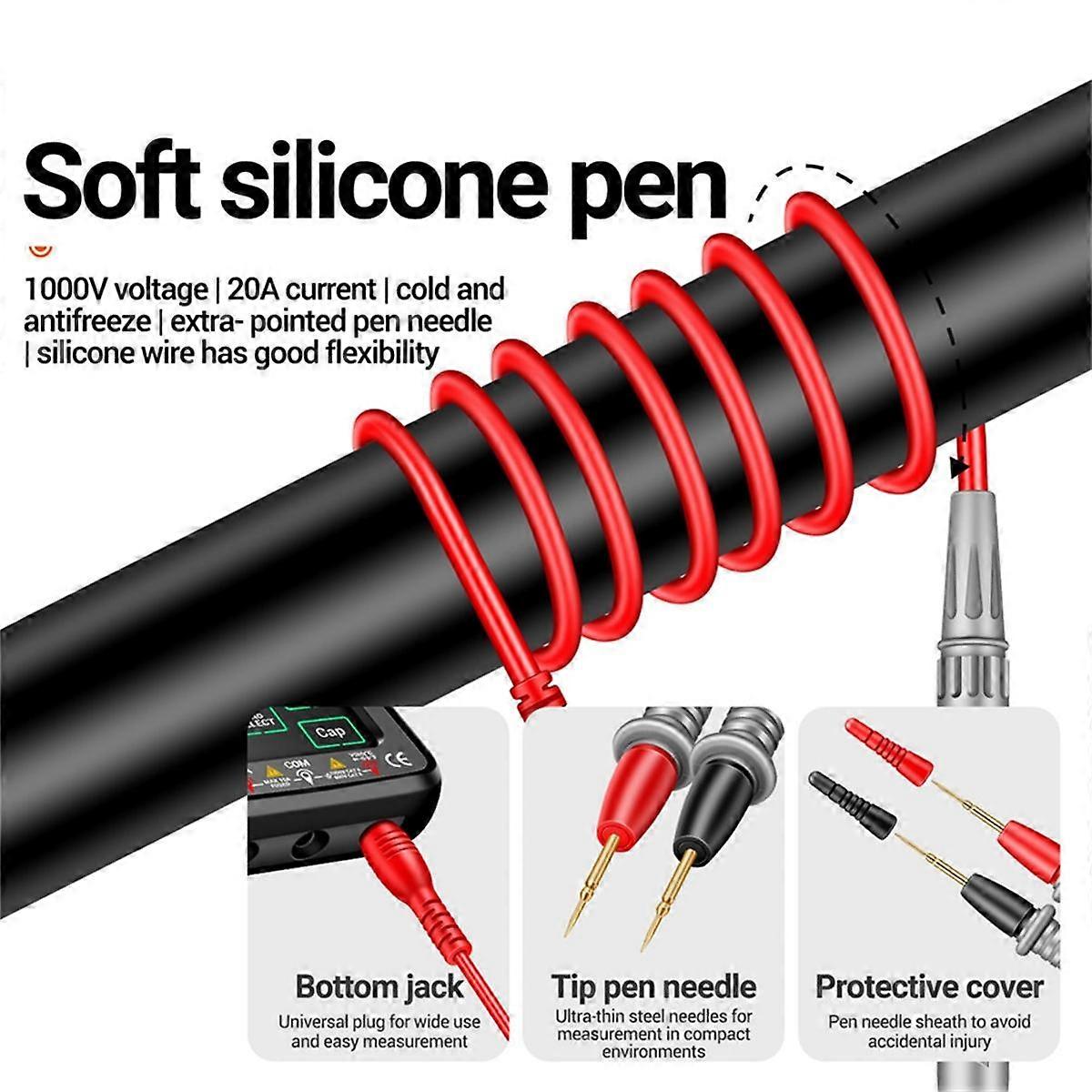 683 Smart Multimeter High-End Touch 6000 Counts Multimetro Test Rechargeable Multitester AC/ Tester Tool Black