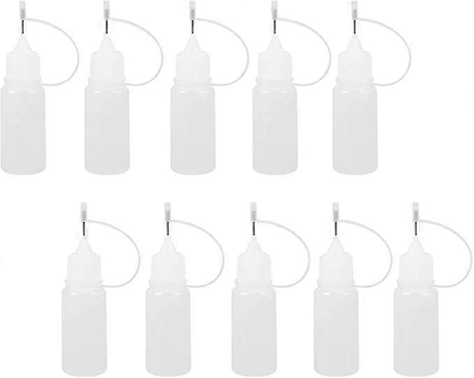 10Pcs Empty Plastic Squeezable Liquid Dropper Filling Bottles E-Juice Needle Tip LDPE (20ml)