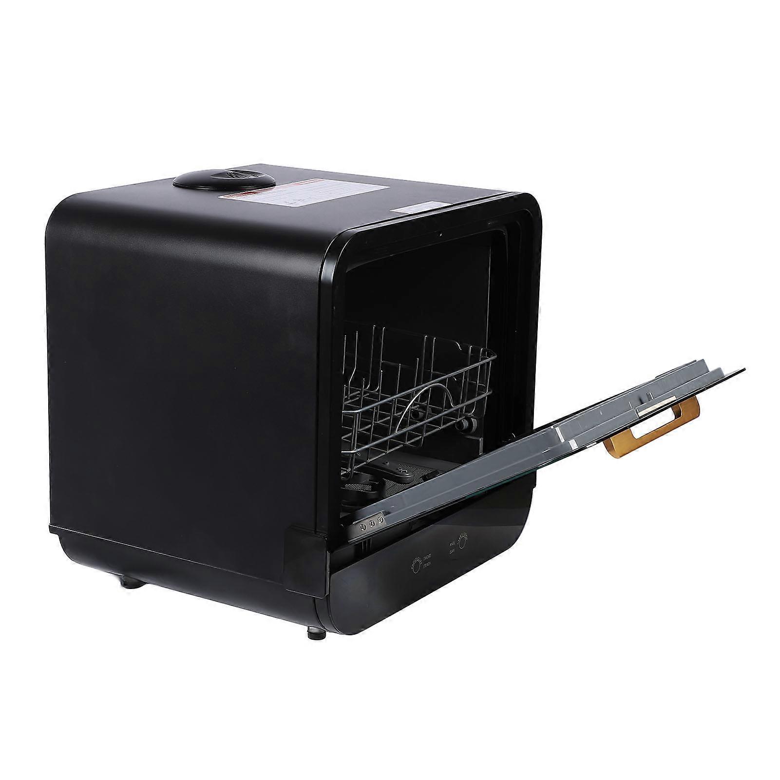 Bänkskiva Diskmaskin 850W Automatisk 72°C Hög Temp UV Lufttorr Bärbar Minidiskmaskin för lägenheter Kontor RV US Plug 110V