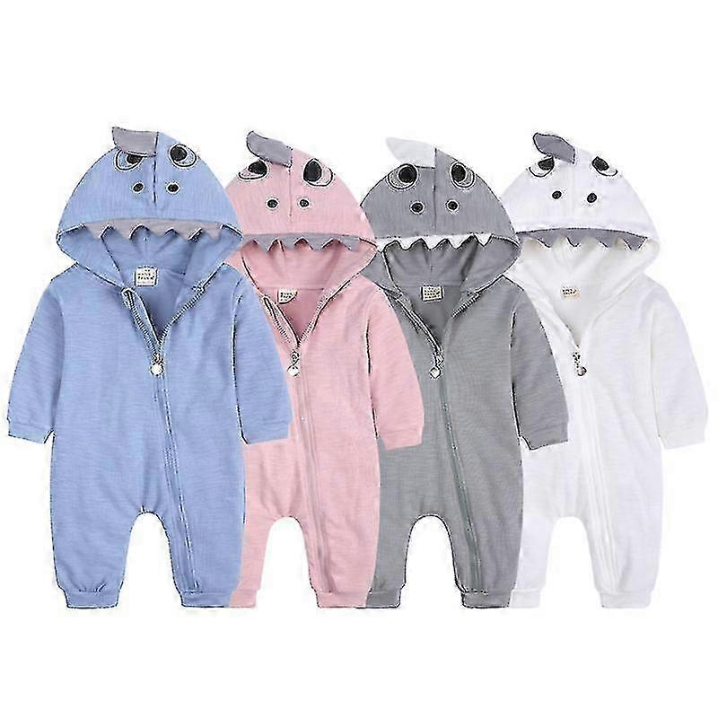 Μωρό καρχαρίας Onesie Μωρό με κουκούλα Onesie Βρέφη Κορμάκι Ολόσωμη φόρμα Φερμουάρ Onesie