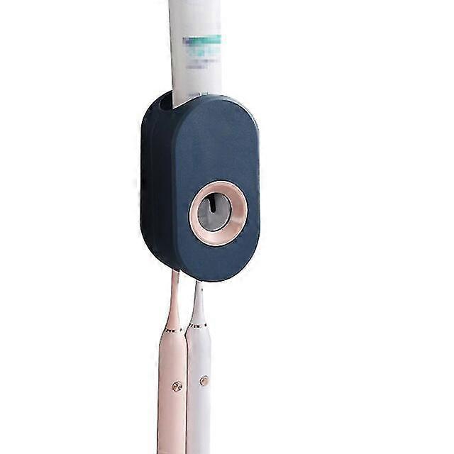 Adhesive Automatic Toothpaste Squeezer Set, Wall-mounted Toothpaste Holder, Toothbrush Rack, Wall Suction Toothpaste Squeezer