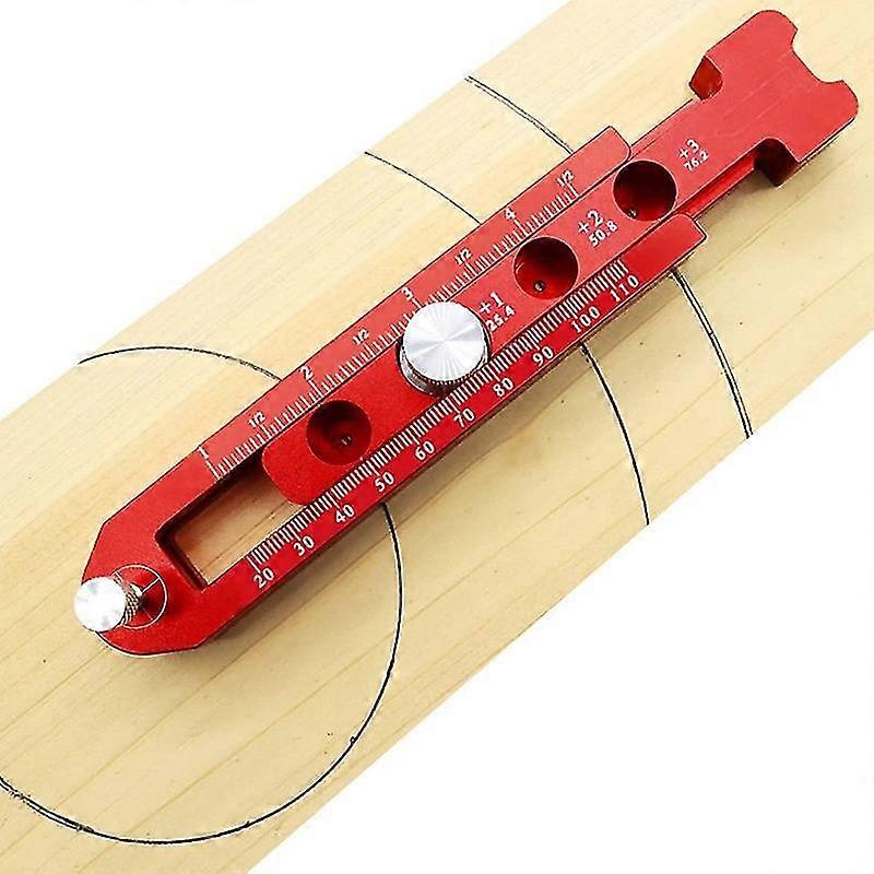 Woodworking Aluminum Adjustable Drawing Circle Ruler Tool,fixed-point Marking Gauge Compass Scribe