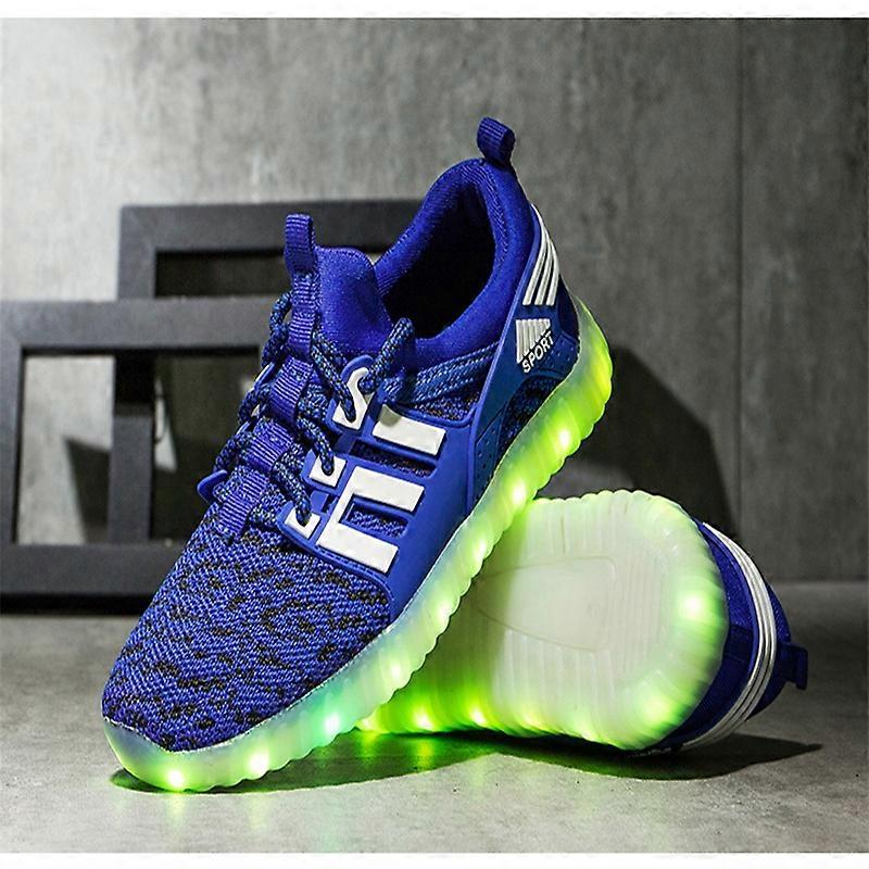 USB Luminoso Niños Zapatillas Niños Luz intermitente Araña Zapatos