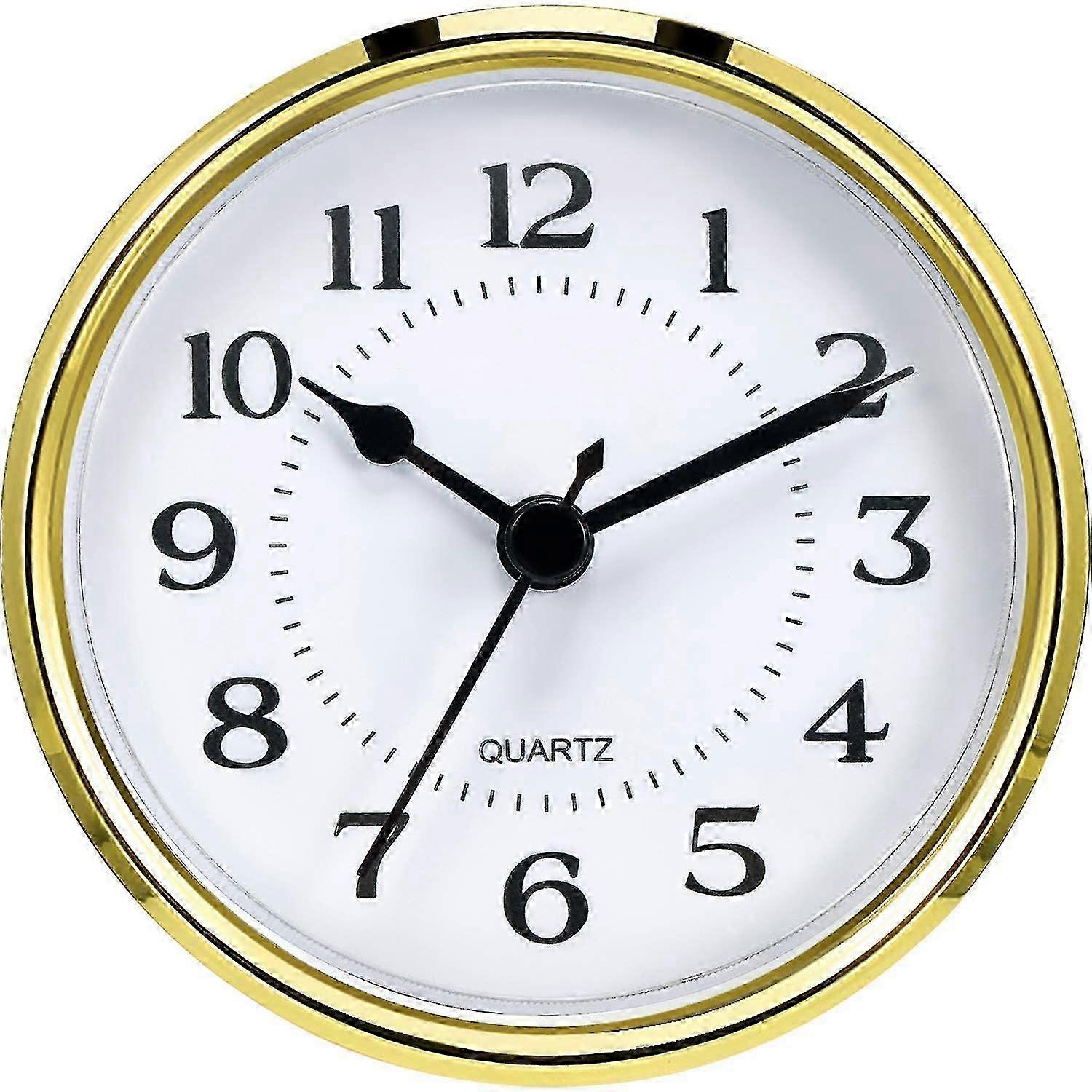 3-1/2 Inch (90 Mm) Quartz Clock Fit-up/insert With Arabic Numeral, Quartz Movement