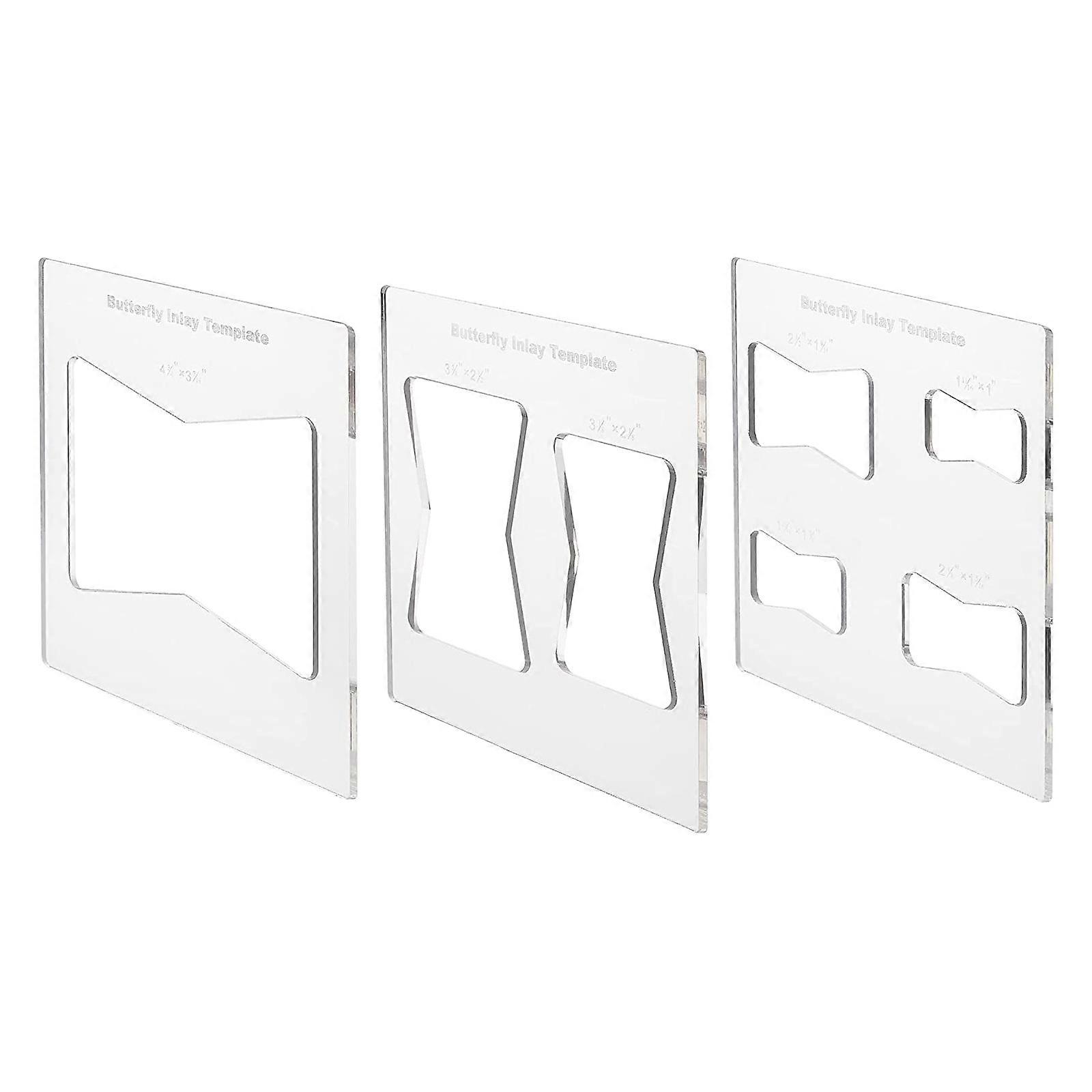 Woodworking Bowtie Template Bow Tie Kit Butterfly Inlay Templates Set of 3