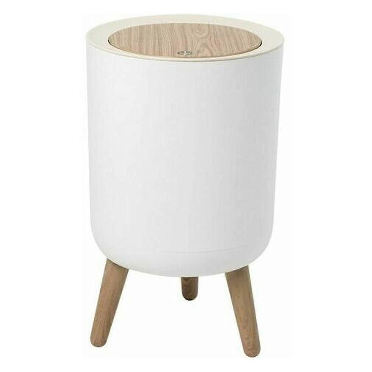 Freestanding bathroom touch trash can